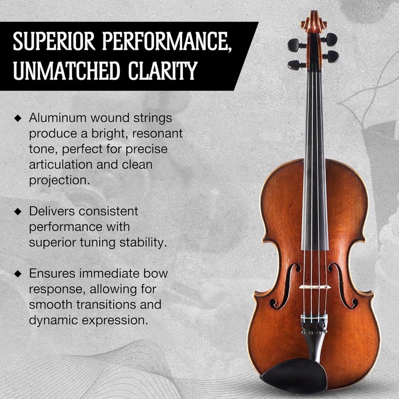 JARAGAR Evoke Violin A, Synthetic Core, Aluminum Wound | Violin String for Professionals and Aspiring Violinists | Fast, Direct Response with Brilliant Sound Color | Made In Denmark - Image 4